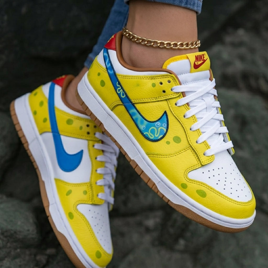 SpongeBob Themed Yellow Green Blue Custom Dunk