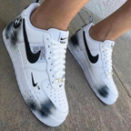 Spray Paint Black Custom Air Force 1