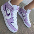 Star Galaxy Pattern Lilac White Custom Air Jordan 1