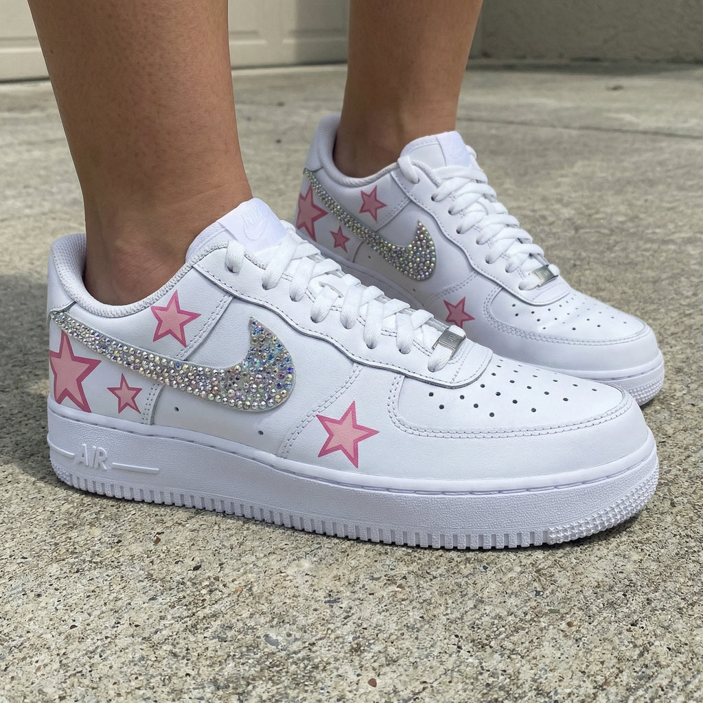 Star Rhinestone Pink Custom Air Force 1