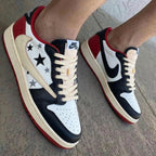 Stars Pattern Black Red Travis Scott Custom Air Jordan 1