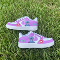 Stitch Theme Pink White Custom Air Force 1