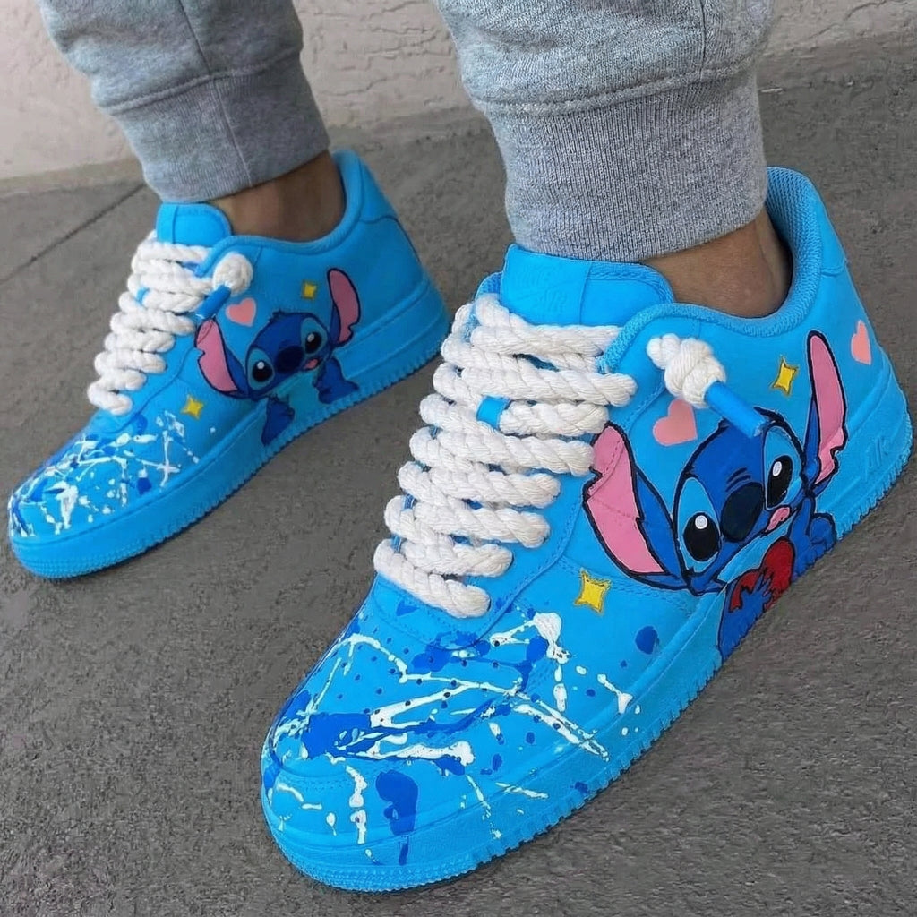 Stitch Themed Baby Blue Custom Air Force 1