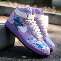 Stitch Themed Lavender Custom Air Force 1