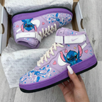 Stitch Themed Lavender Custom Air Force 1