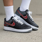 Stranger Things Black Gray Custom Air Force 1