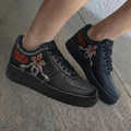 Stranger Things Demogorgon Flower Black Custom Air Force 1