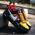 Striped Pattern Yellow Black Custom Air Force 1