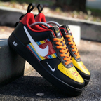 Striped Pattern Yellow Black Custom Air Force 1