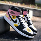 Sunflower Bee Pink Black Custom Air Jordan 1
