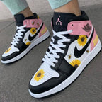 Sunflower Bee Pink Black Custom Air Jordan 1