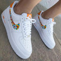 Sunflower Pattern Orange Custom Air Force 1