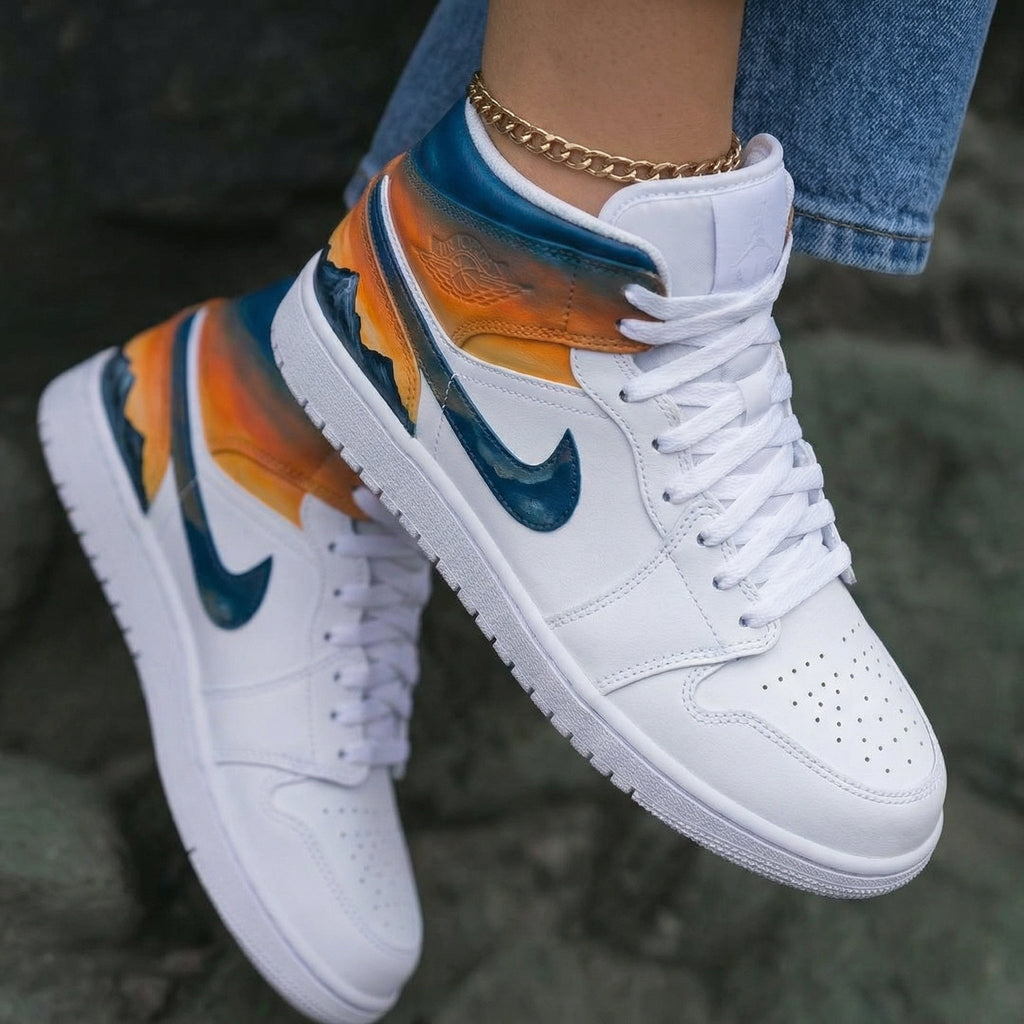 Sunset Gradient Orange Blue Custom Air Jordan 1