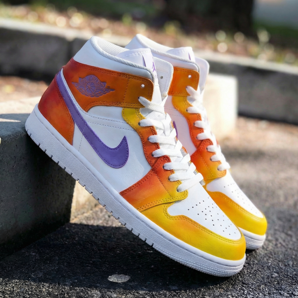 Sunset Ombre Purple Custom Air Jordan 1