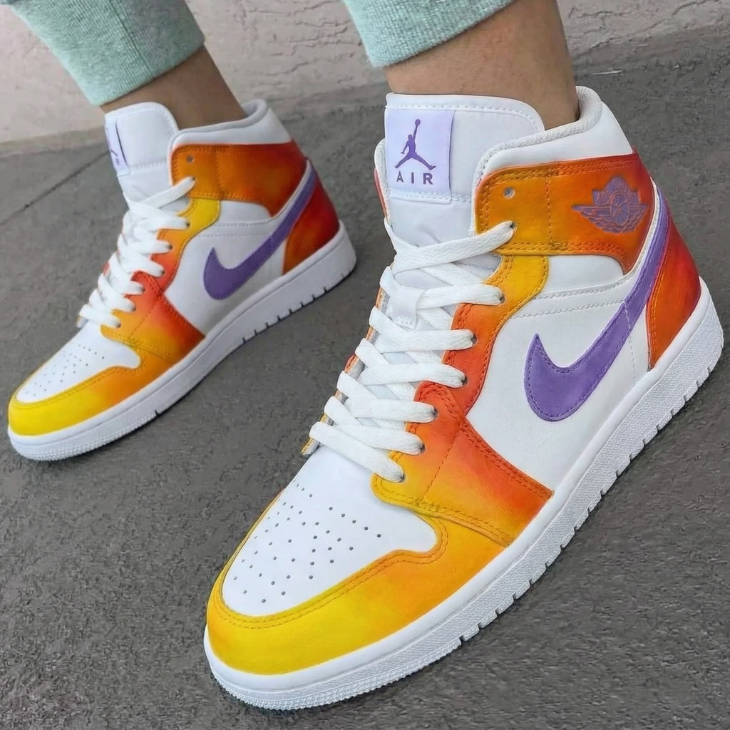 Sunset Ombre Purple Custom Air Jordan 1