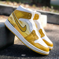 Sunset Pattern Yellow and White Custom Air Jordan 1