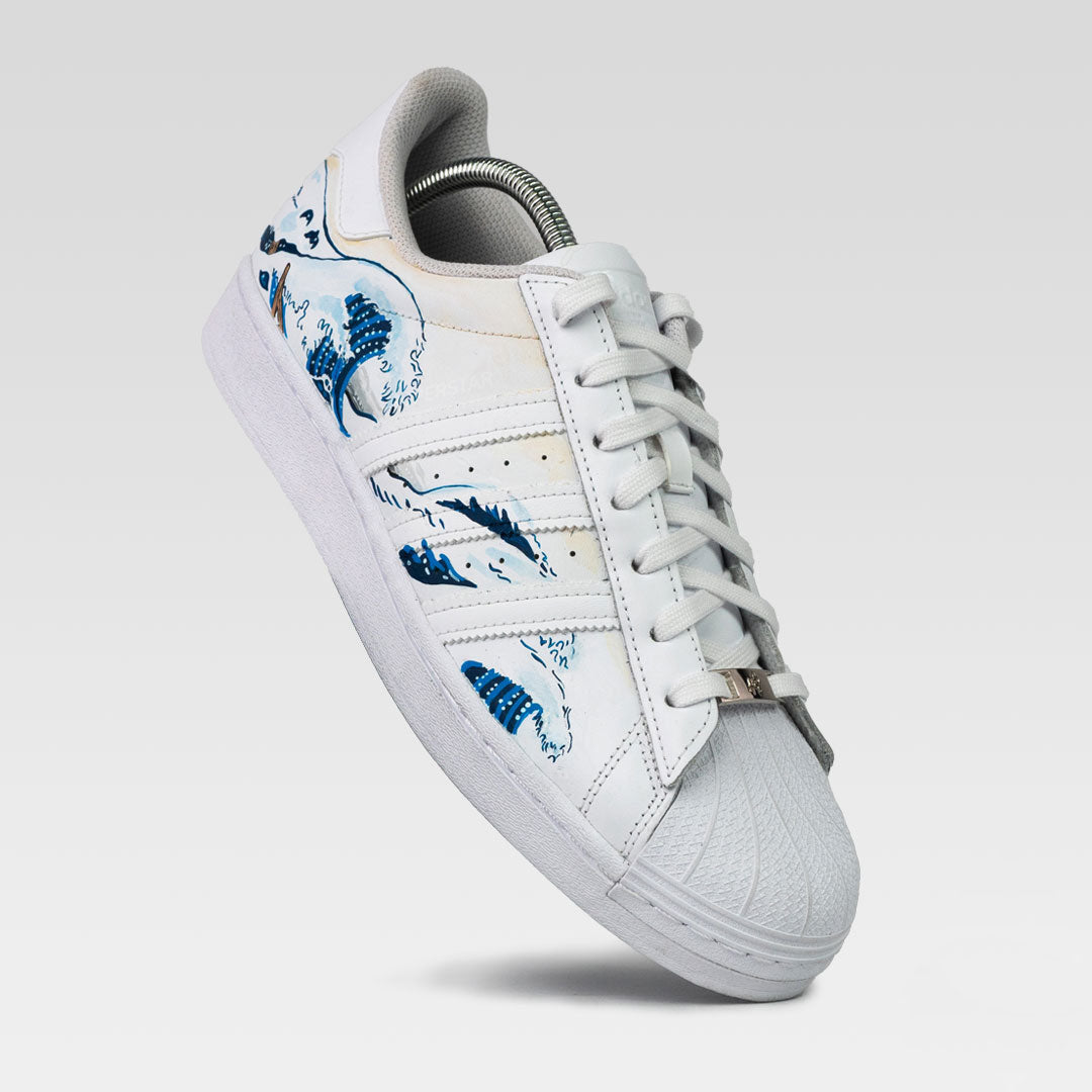 Graffiti Hand Drawing Wave Custom Adidas Samba