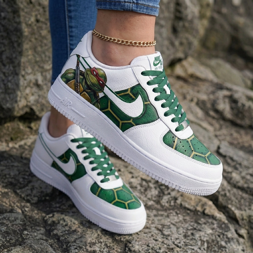 Teenage Mutant Ninja Turtle Green Custom Air Force 1