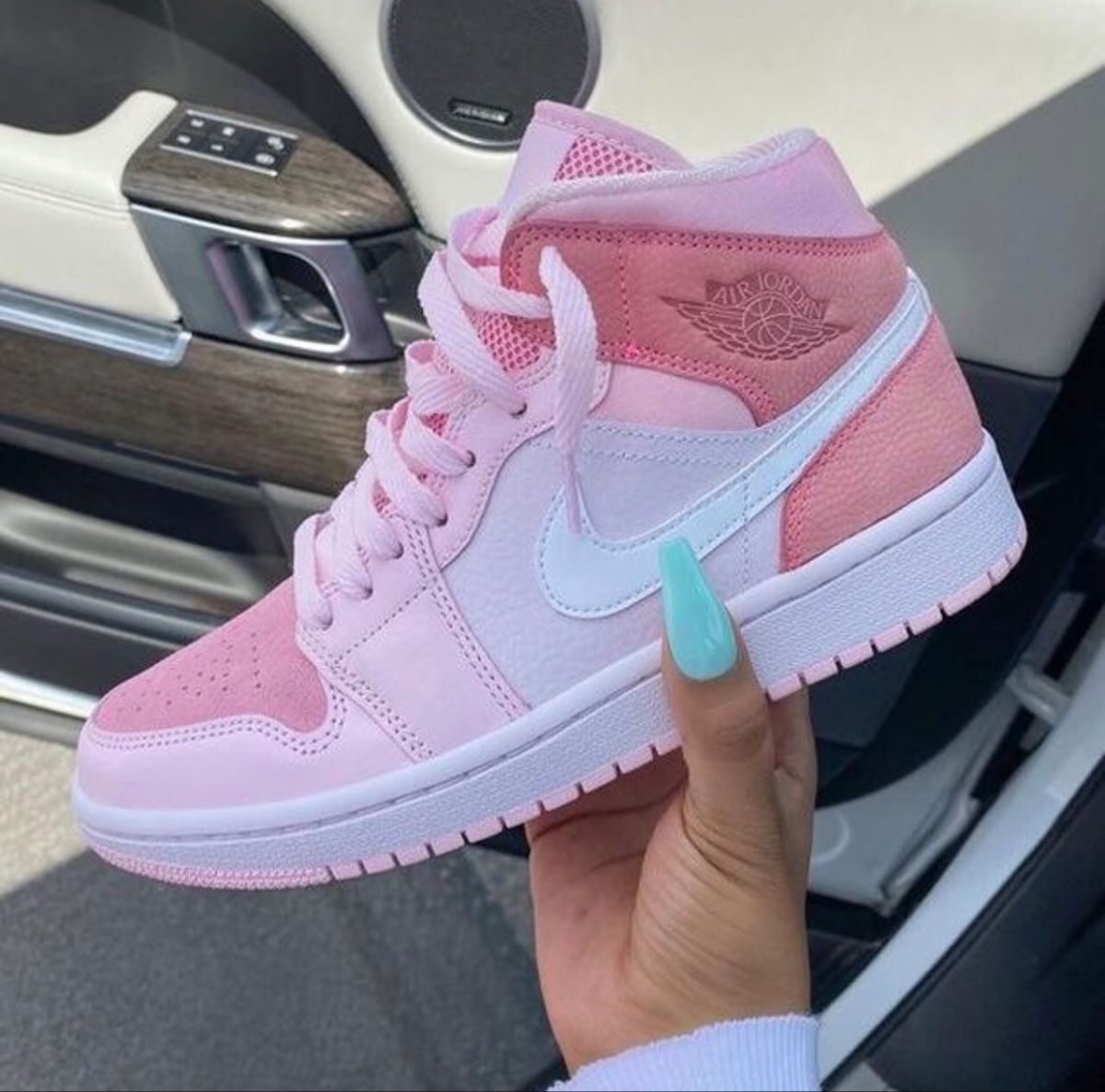 Tender Baby Pink Baby Blue Custom Air Jordan 1
