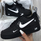 Textured Black and White Custom Air Force 1