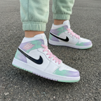 Tie - Dye Baby Pink Mint Green Custom Air Jordan 1