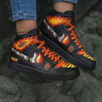 Tiger Flame Pattern Black Orange Custom Air Jordan 1