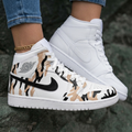 Tiger Stripes Tan Black Custom Air Jordan 1