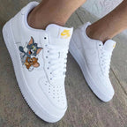 Tom And Jerry Gray Brown Custom Air Force 1