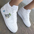 Totoro Cartoon Characters Gray Blue Green Custom Air Jordan 1
