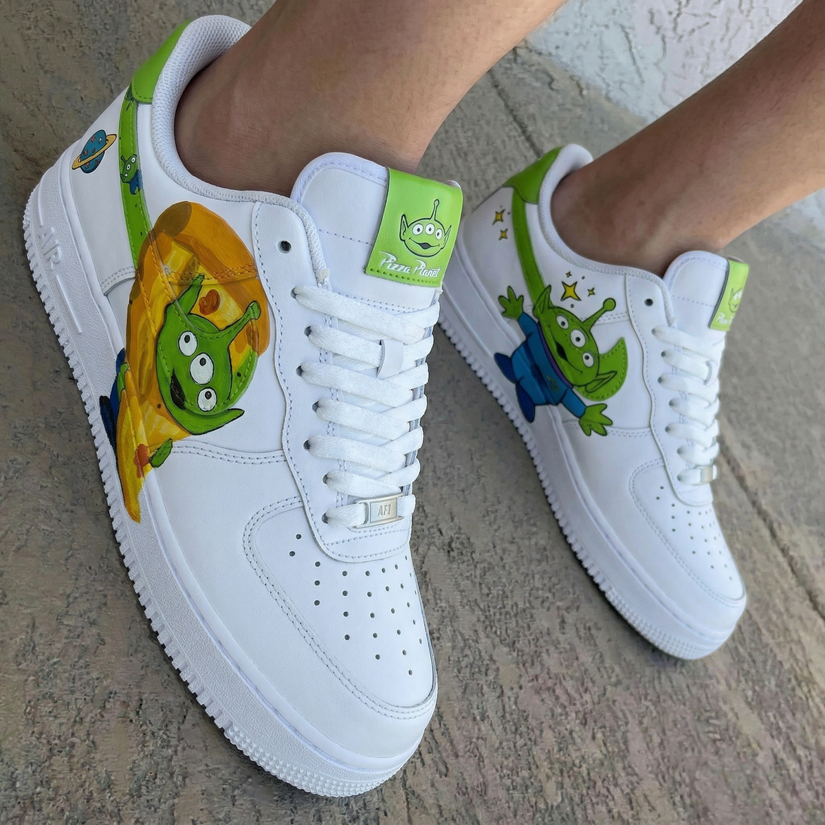 Toy Story Aliens Green Blue Custom Air Force 1