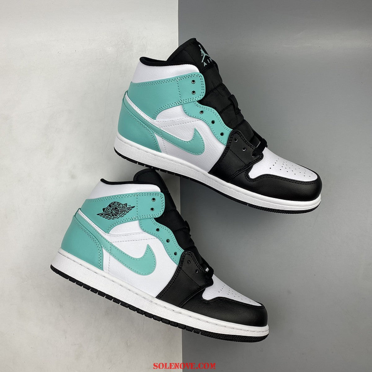 Turquoise Black Blue White White Custom Air Jordan 1