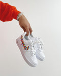 Vibrant Rainbow Drip Pattern Custom Air Force 1