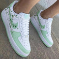 Vine Leaves White Light Green Custom Air Force 1