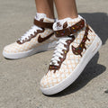 Waffle Chocolate Drip Sprinkles Brown Beige Custom Air Force 1