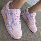 Watercolor Baby Pink Purple Custom Air Force 1