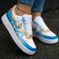 Wave Cloud Pattern Blue Orange Custom Air Force 1