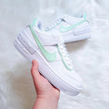 White Mint Custom Air Force 1