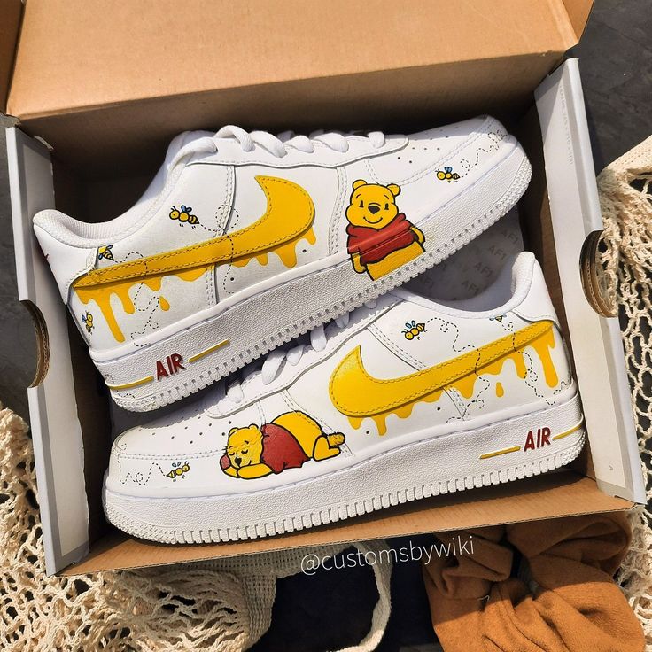 Winnie The Pooh Yellow Custom Air Force 1