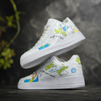Hand Painted Rick & Morty Custom Air Force 1 Sneakers