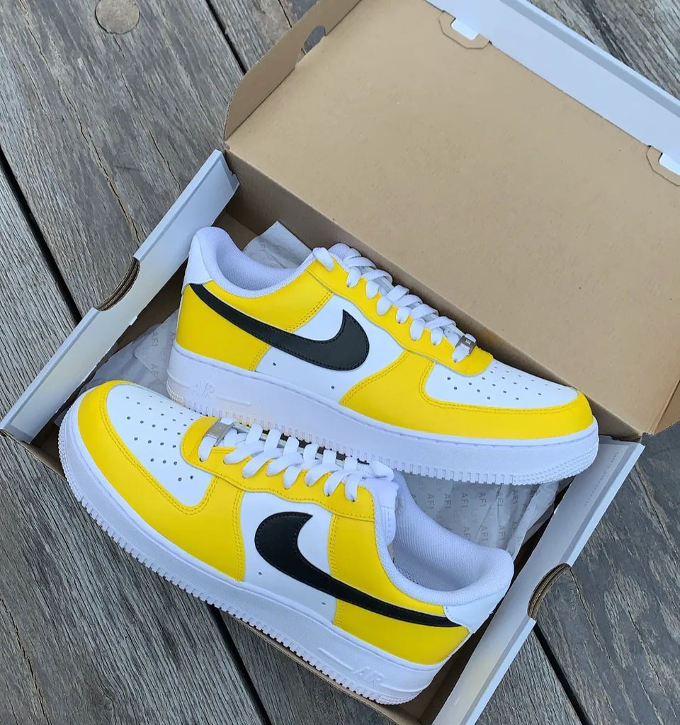 Yellow White Custom Air Force 1